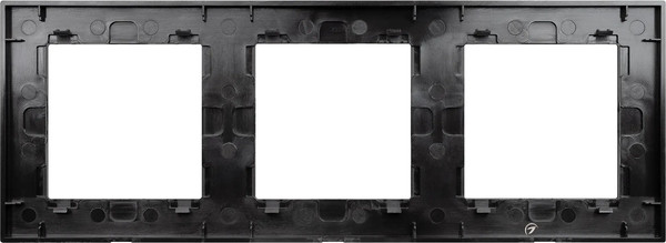 Изображение товара Рамка для выключателей и розеток Arlight FRM-GLARE-GS-3-BK / 043800