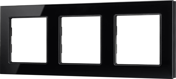 Изображение товара Рамка для выключателей и розеток Arlight FRM-GLARE-GS-3-BK / 043800