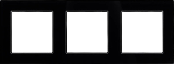 Изображение товара Рамка для выключателей и розеток Arlight FRM-GLARE-GS-3-BK / 043800