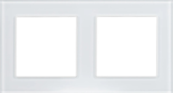 Изображение товара Рамка для выключателей и розеток Arlight FRM-GLARE-GS-2-WH / 043796