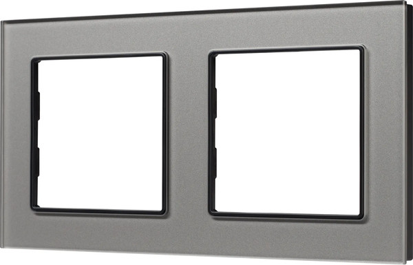 Изображение товара Рамка для выключателей и розеток Arlight FRM-GLARE-GS-2-GR / 043798