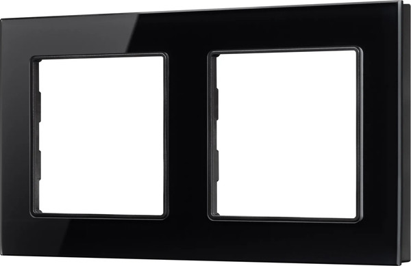 Изображение товара Рамка для выключателей и розеток Arlight FRM-GLARE-GS-2-BK / 043797