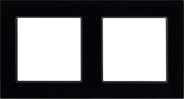 Изображение товара Рамка для выключателей и розеток Arlight FRM-GLARE-GS-2-BK / 043797