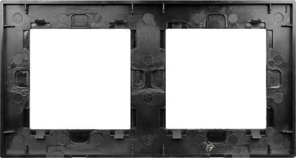 Изображение товара Рамка для выключателей и розеток Arlight FRM-GLARE-GS-2-BK / 043797