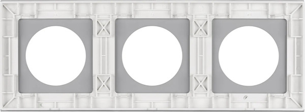 Изображение товара Рамка для выключателей и розеток Arlight FRM-GLARE-GC-3-WH / 043838