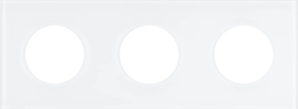 Изображение товара Рамка для выключателей и розеток Arlight FRM-GLARE-GC-3-WH / 043838