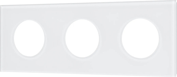 Изображение товара Рамка для выключателей и розеток Arlight FRM-GLARE-GC-3-WH / 043838