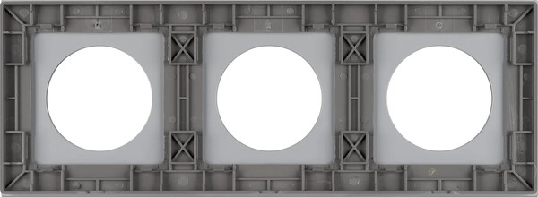 Изображение товара Рамка для выключателей и розеток Arlight FRM-GLARE-GC-3-GR / 043840