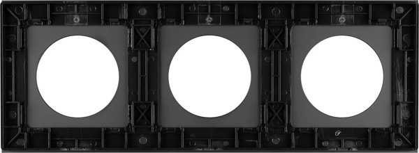 Изображение товара Рамка для выключателей и розеток Arlight FRM-GLARE-GC-3-BK / 043839