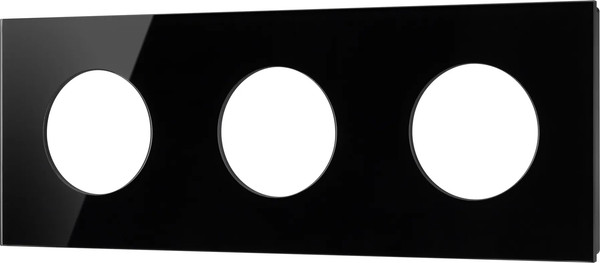 Изображение товара Рамка для выключателей и розеток Arlight FRM-GLARE-GC-3-BK / 043839