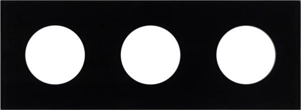 Изображение товара Рамка для выключателей и розеток Arlight FRM-GLARE-GC-3-BK / 043839