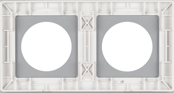 Изображение товара Рамка для выключателей и розеток Arlight FRM-GLARE-GC-2-WH / 043835