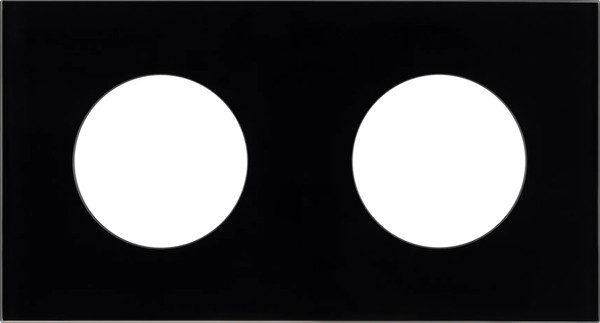 Изображение товара Рамка для выключателей и розеток Arlight FRM-GLARE-GC-2-BK / 043836