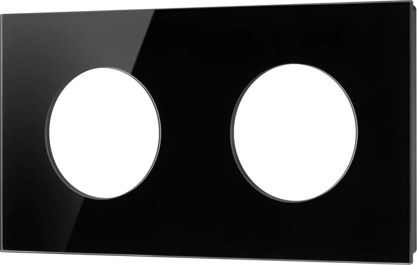 Изображение товара Рамка для выключателей и розеток Arlight FRM-GLARE-GC-2-BK / 043836