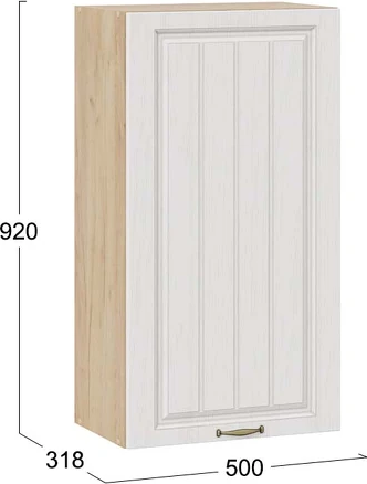 Изображение товара Шкаф навесной для кухни ТриЯ Лина 1ВВ5 с одной дверью (дуб крафт золотой/белый)