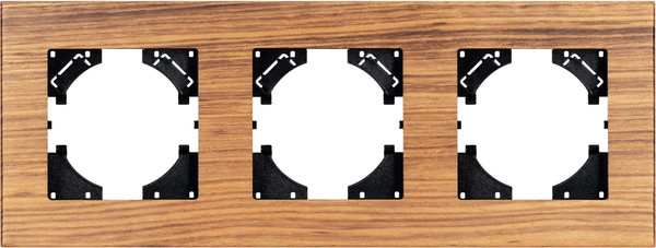 Изображение товара Рамка для выключателей и розеток Arlight FRM-XSILO-WD-3-SNL / 051276