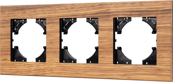 Изображение товара Рамка для выключателей и розеток Arlight FRM-XSILO-WD-3-SNL / 051276