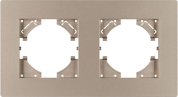 Изображение товара Рамка для выключателей и розеток Arlight FRM-PERIO-PL-2-GD / 049753