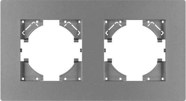 Изображение товара Рамка для выключателей и розеток Arlight FRM-PERIO-PL-2-GR / 049752