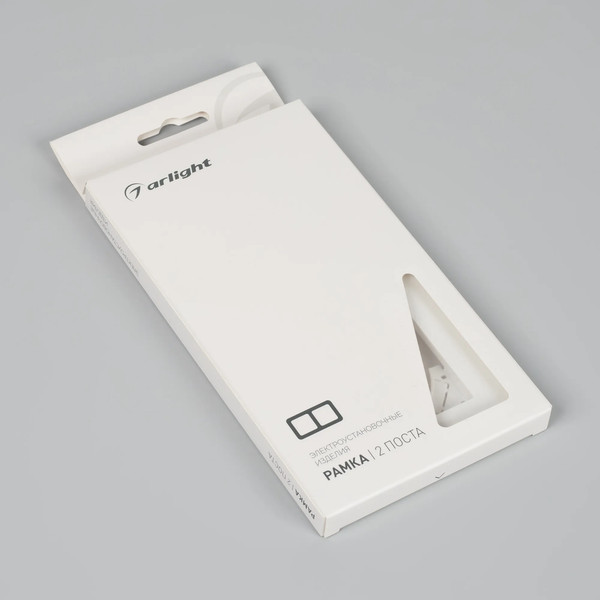 Изображение товара Рамка для выключателей и розеток Arlight FRM-PERIO-PL-2-WH / 049750