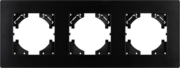 Изображение товара Рамка для выключателей и розеток Arlight FRM-PERIO-PL-3-BK / 049755