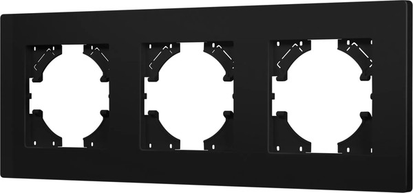 Изображение товара Рамка для выключателей и розеток Arlight FRM-PERIO-PL-3-BK / 049755