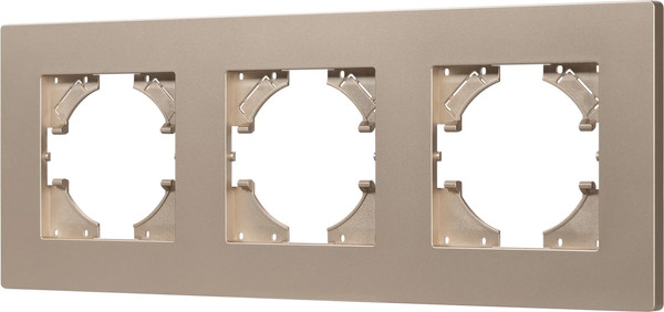 Изображение товара Рамка для выключателей и розеток Arlight FRM-PERIO-PL-3-GD / 049757