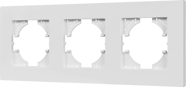 Изображение товара Рамка для выключателей и розеток Arlight FRM-PERIO-PL-3-WH / 049754
