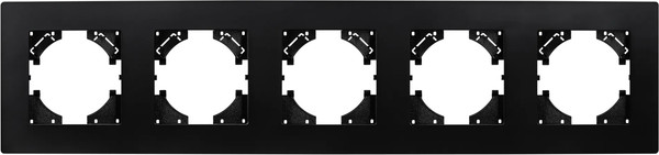 Изображение товара Рамка для выключателей и розеток Arlight FRM-PERIO-PL-5-BK / 049763
