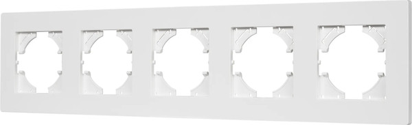 Изображение товара Рамка для выключателей и розеток Arlight FRM-PERIO-PL-5-WH / 049762
