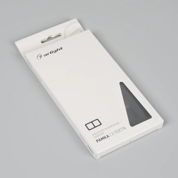 Изображение товара Рамка для выключателей и розеток Arlight FRM-AKIRY-AL-2-BK / 049725