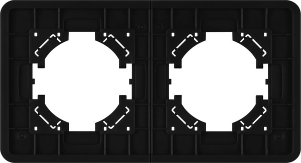 Изображение товара Рамка для выключателей и розеток Arlight FRM-AKIRY-AL-2-BK / 049725