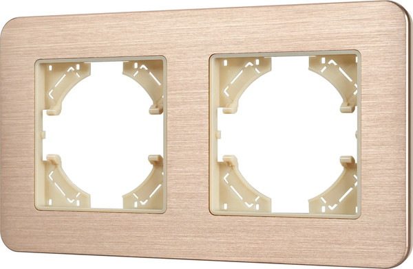 Изображение товара Рамка для выключателей и розеток Arlight FRM-AKIRY-AL-2-GD / 049726