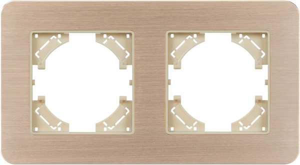 Изображение товара Рамка для выключателей и розеток Arlight FRM-AKIRY-AL-2-GD / 049726