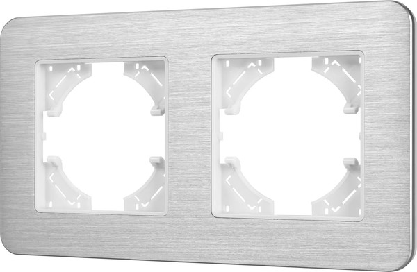 Изображение товара Рамка для выключателей и розеток Arlight FRM-AKIRY-AL-2-SR / 049724