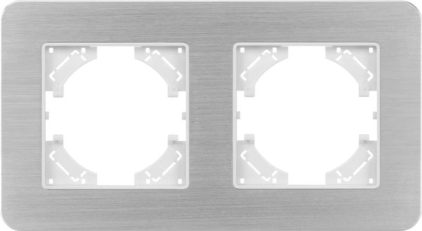 Изображение товара Рамка для выключателей и розеток Arlight FRM-AKIRY-AL-2-SR / 049724