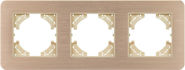 Изображение товара Рамка для выключателей и розеток Arlight FRM-AKIRY-AL-3-GD / 049730