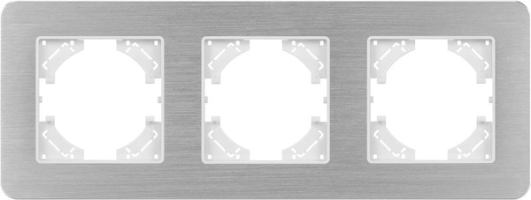 Изображение товара Рамка для выключателей и розеток Arlight FRM-AKIRY-AL-3-SR / 049728