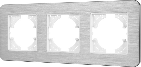 Изображение товара Рамка для выключателей и розеток Arlight FRM-AKIRY-AL-3-SR / 049728