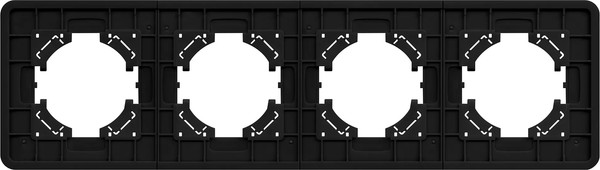 Изображение товара Рамка для выключателей и розеток Arlight FRM-AKIRY-AL-4-BK / 049732