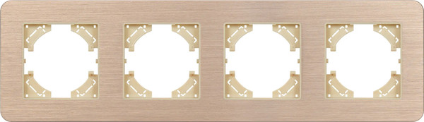 Изображение товара Рамка для выключателей и розеток Arlight FRM-AKIRY-AL-4-GD / 049733
