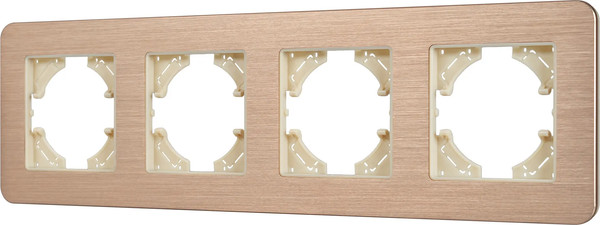 Изображение товара Рамка для выключателей и розеток Arlight FRM-AKIRY-AL-4-GD / 049733