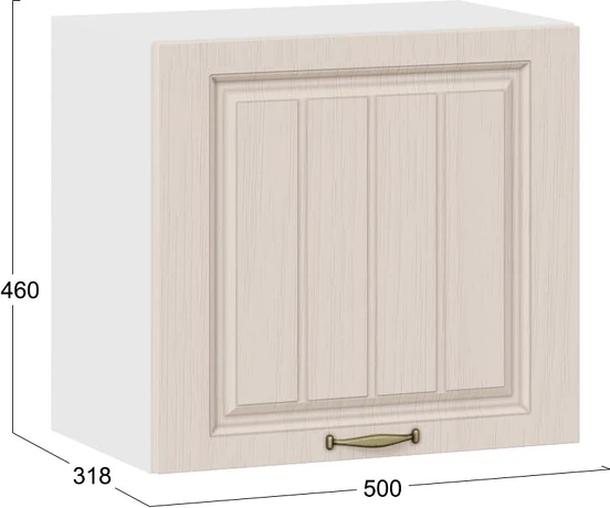 Изображение товара Шкаф навесной для кухни ТриЯ Лина 1ВВ5Г с одной откидной дверью (белый/крем)