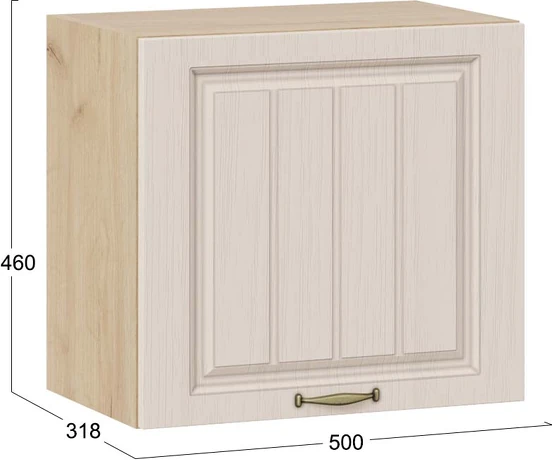 Изображение товара Шкаф навесной для кухни ТриЯ Лина 1ВВ5Г с одной откидной дверью (дуб крафт золотой/крем)