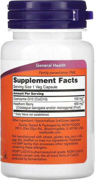 Изображение товара Коэнзим NOW CoQ10 100mg (30 капсул)
