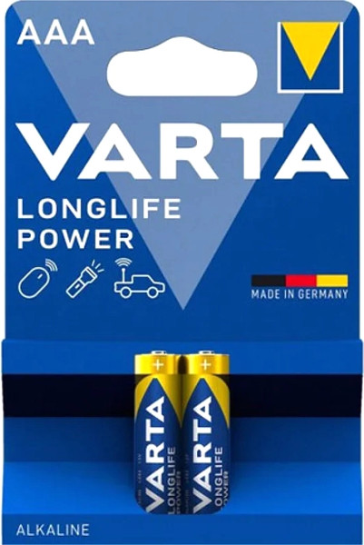 Изображение товара Комплект батареек Varta Longlife Power AAА LR03 Alkaline / 4903121412 (2шт)