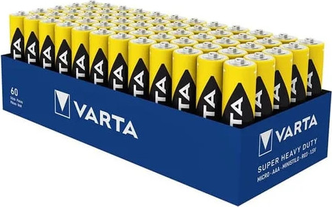 Изображение товара Комплект батареек Varta Superlife Heavy Duty AAA/R03 SP2 / 2003101352 (60шт)