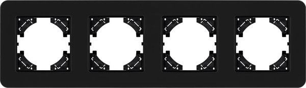 Изображение товара Рамка для выключателей и розеток Arlight FRM-OMALI-SFGS-4-BK / 049717