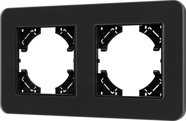 Изображение товара Рамка для выключателей и розеток Arlight FRM-OMALI-SFGS-2-BK / 049709