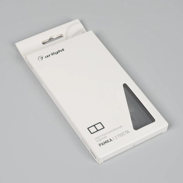 Изображение товара Рамка для выключателей и розеток Arlight FRM-OMALI-SFGS-2-BK / 049709